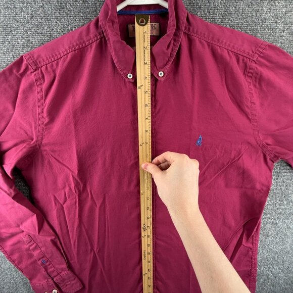 Thomas Pink Slim Large Button-Down Purple Solid Long Sleeve Shirt Men Adult - Picture 5 of 16